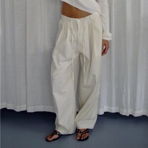 Deiji Studios Baggy Tailored Turn Pant Cream in Medium